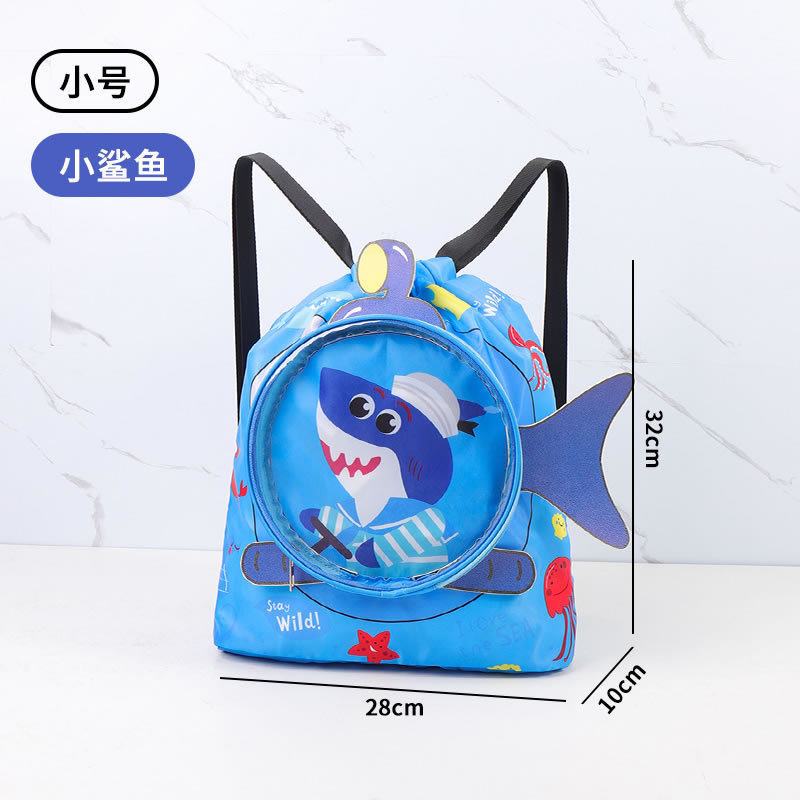 Mochila de natación de dibujos animados seco y húmedo separación de mochila para niños bolsa de playa impermeable doble bolsa de almacenamiento de ropa de PVC