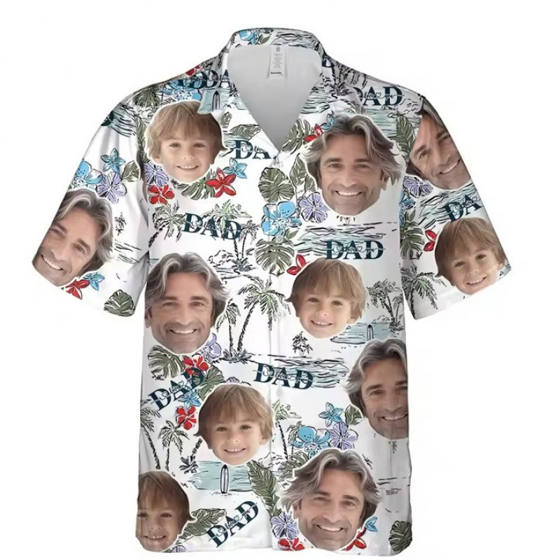 2025 Summer New Parent-Child Shirts Father's Day Shirts 3D Printed Personalized Fashion Beach Shirts for Men 2025 Summer New Parent-Child Shirts Father's Day Shirts 3D Printed Personalized Fashion Beach Shirts for Men