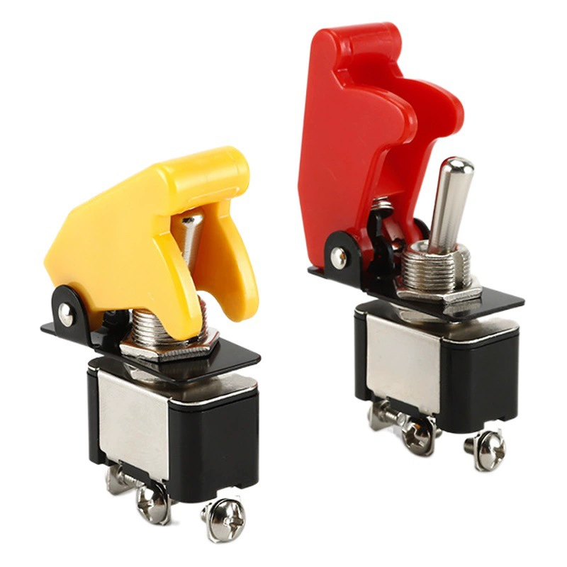 Кнопочный переключатель прямого питания KN3A-102 3-ножный 2-ступенчатый переключатель модификации автомобиля сильноточная Кнопка кулисного переключателя открыта