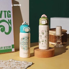 韩国杯具熊保温杯草莓杯焖粥杯水壶不锈钢水杯男女情侣杯真空礼盒