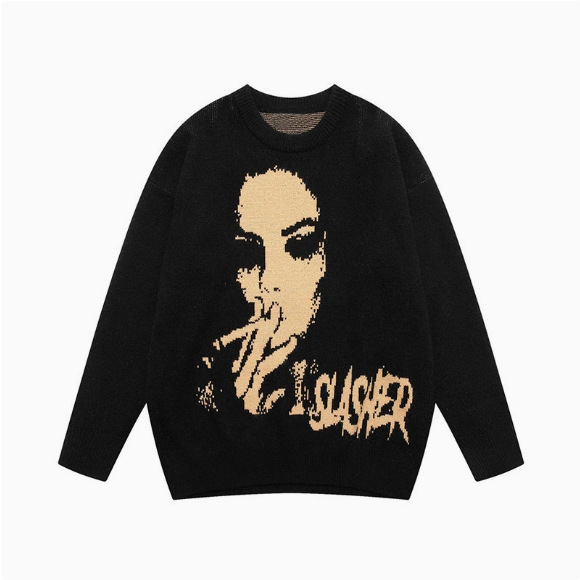 Suéter elegante estilo casual para mujer, nuevo estilo otoño-invierno 2026, suéter de punto holgado y versátil con cuello redondo para uso exterior