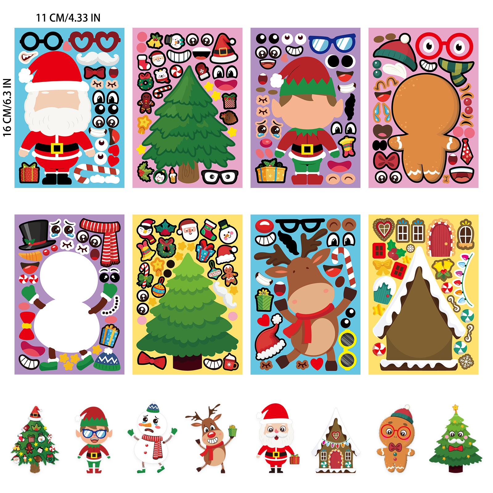 Pegatinas de Sellado DIY Navideñas de Papel para Navidad