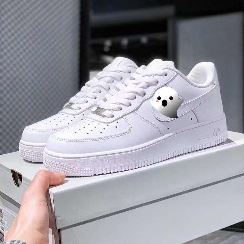 Nike Air Force 1 Af1 Shoes Versatile Sports Low-Top Pure White Running Shoes Casual Trendy Unisex Sneakers