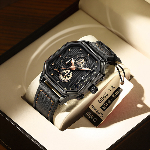 New cross-border square men's watch foreign trade fashion Swiss watch waterproof quartz watch men's mechanical watch wholesale