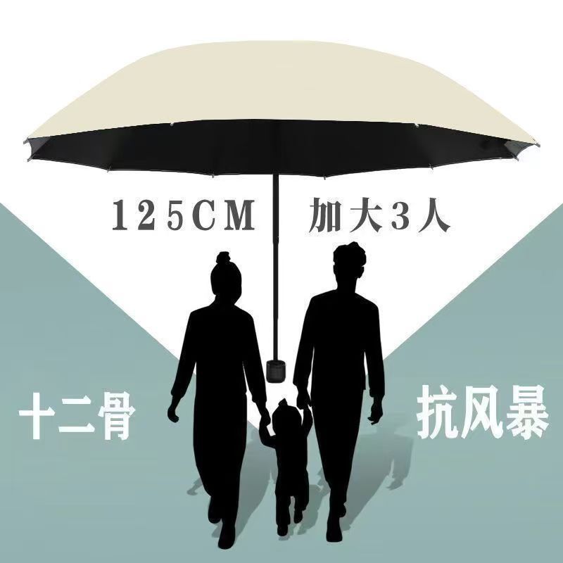 12骨超大雨伞晴雨两用伞加大加固防晒伞加厚折叠伞遮阳伞批发|undefined