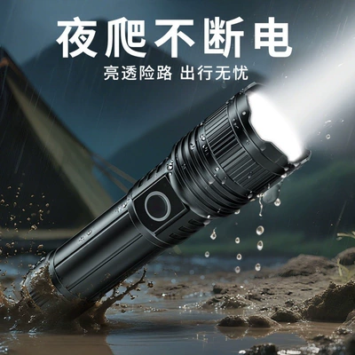 Flashlight with Strong Light, Long Battery Life, Rechargeable, Long-Range, Ultra-Bright, Outdoor, Small, Mini, Portable, Household, Durable, Emergency (UV fənərlər)