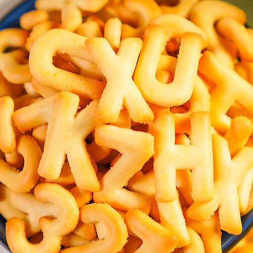 【Yují】Alphabet and Number Shaped Biscuits 10 Packs 20 Packs 40 Packs Biscuit Snacks Delicious Snacks