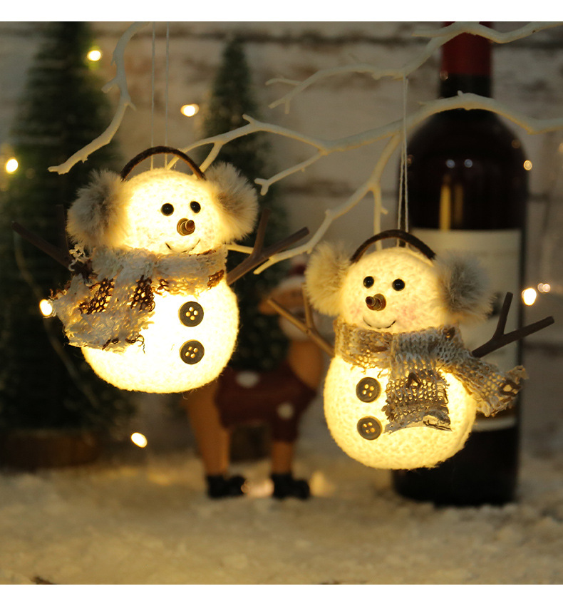 Christmas Cartoon Style Pastoral Snowman Plastic Flannel Party Festival Ornaments display picture 1