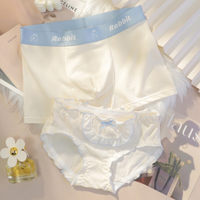 [A generation of hair] 2 pairs of couples underwear a man and a woman sexy pure cute lace underwear suit