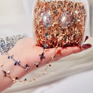 DIY accessories pure copper color retaining twisted petals handmade chain lolita bride scepter tassel turban accessories