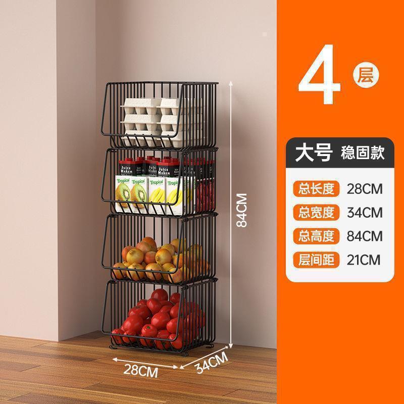 ドア付き回転収納キャビネット、スナック野菜バスケット収納ラック、キッチン床置き多層ポット収納ラック、カート|undefined