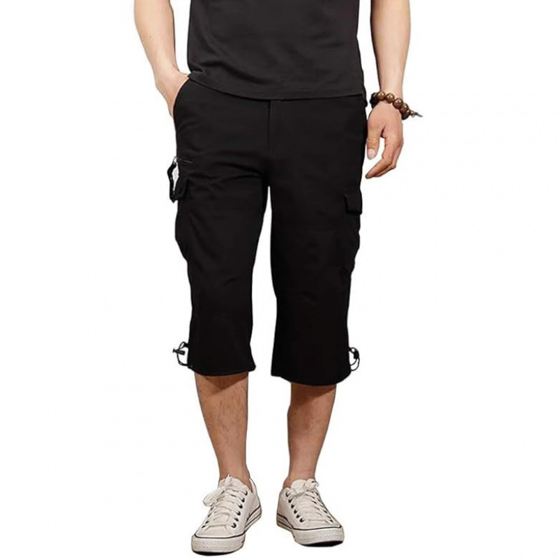 Exclusivo para pantalones para hombres europeos y americanos, ropa de trabajo para hombres transfronterizos, pantalones recortados para hombres, pantalones cortos, pantalones cortos, pantalones rectos sueltos para hombres