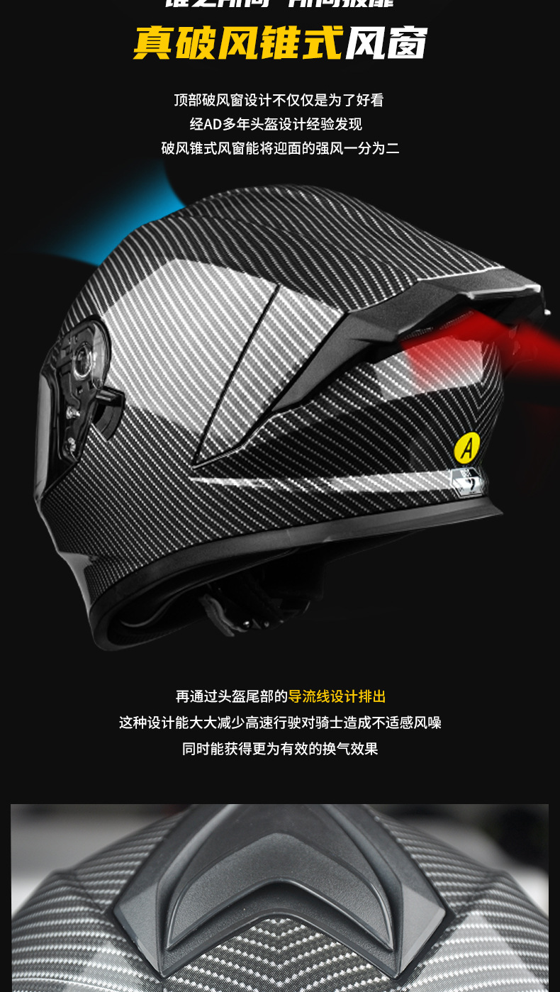 Ad Electric Motorcycle Helmet for Men and Women All Seasons Bluetooth 3C Certified Motorcycle Full-Face Helmet Cycling Dot Safety Helmet