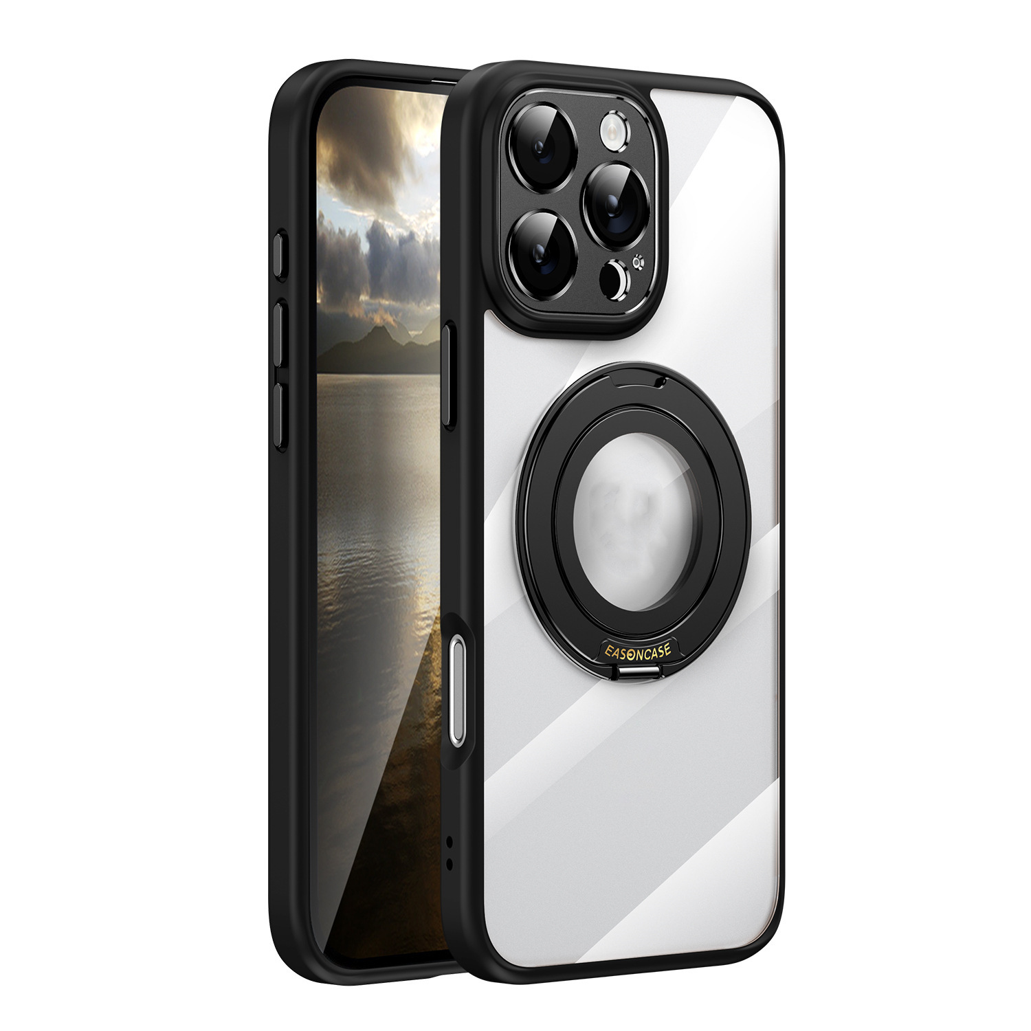 El nuevo soporte magnético giratorio 360 es adecuado para la carcasa del teléfono móvil iPhone16ProMax 16 Apple 16Pro estilo simple