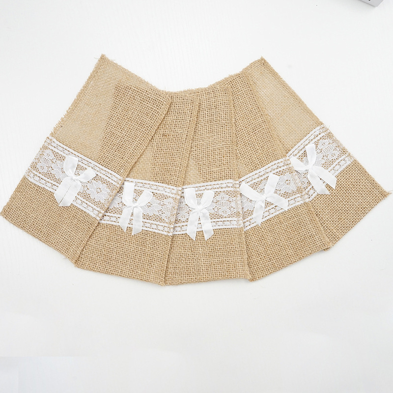 Linen lace knife pocket lace linen roll linen meal ring wedding festival wedding party supplies