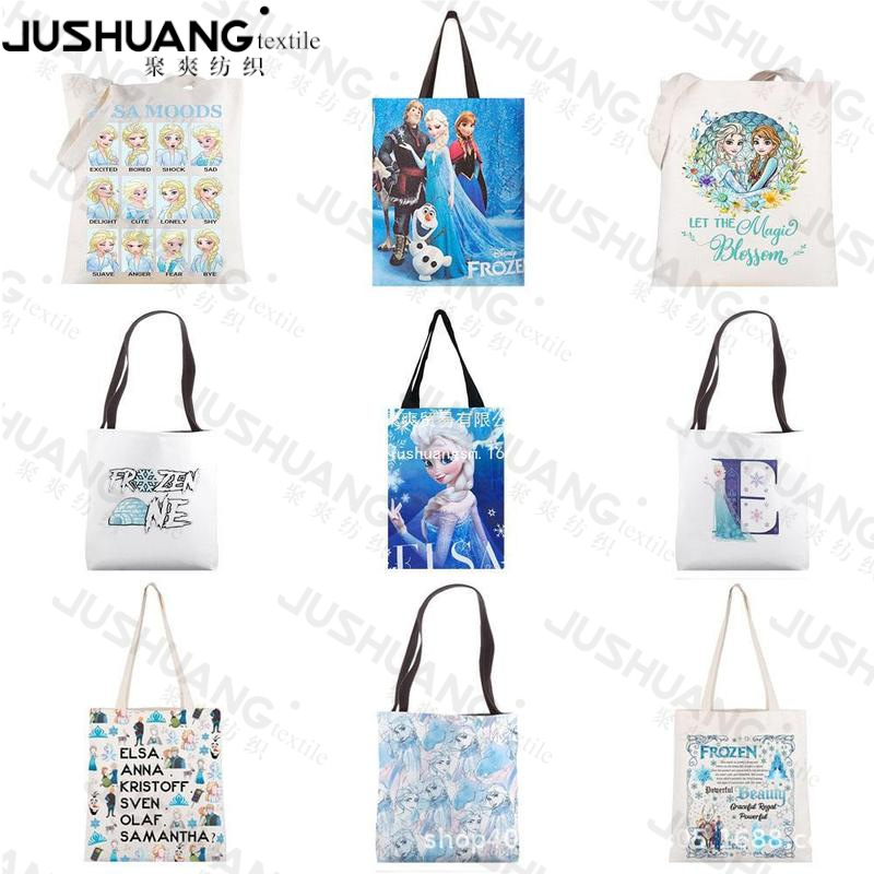 冰雪 帆布包卡通原宿周边单肩包可爱女生时尚手提包袋斜挎包ins