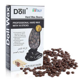 Hard Wax Beans跨境免纸固体脱毛蜡豆500g瓦楞套装硬蜡蜜豆蜡疗粒