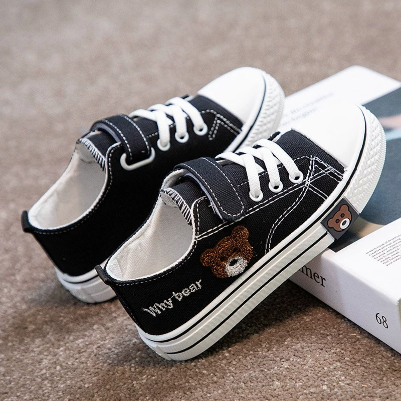 Детская обувь на холсте 2025 новый весенний и осенний мальчик спортивная обувь на мягкой подошве для девочек мода