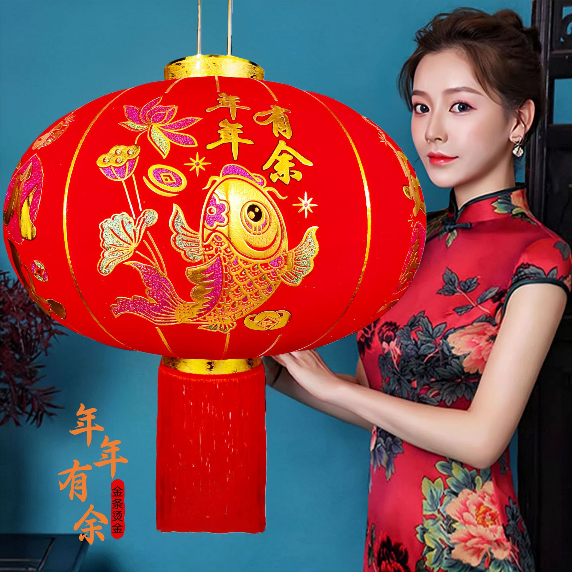 【メーカー】卸売り大紅提灯旧正月植毛提灯防水新年提灯結婚ジョーペンダント