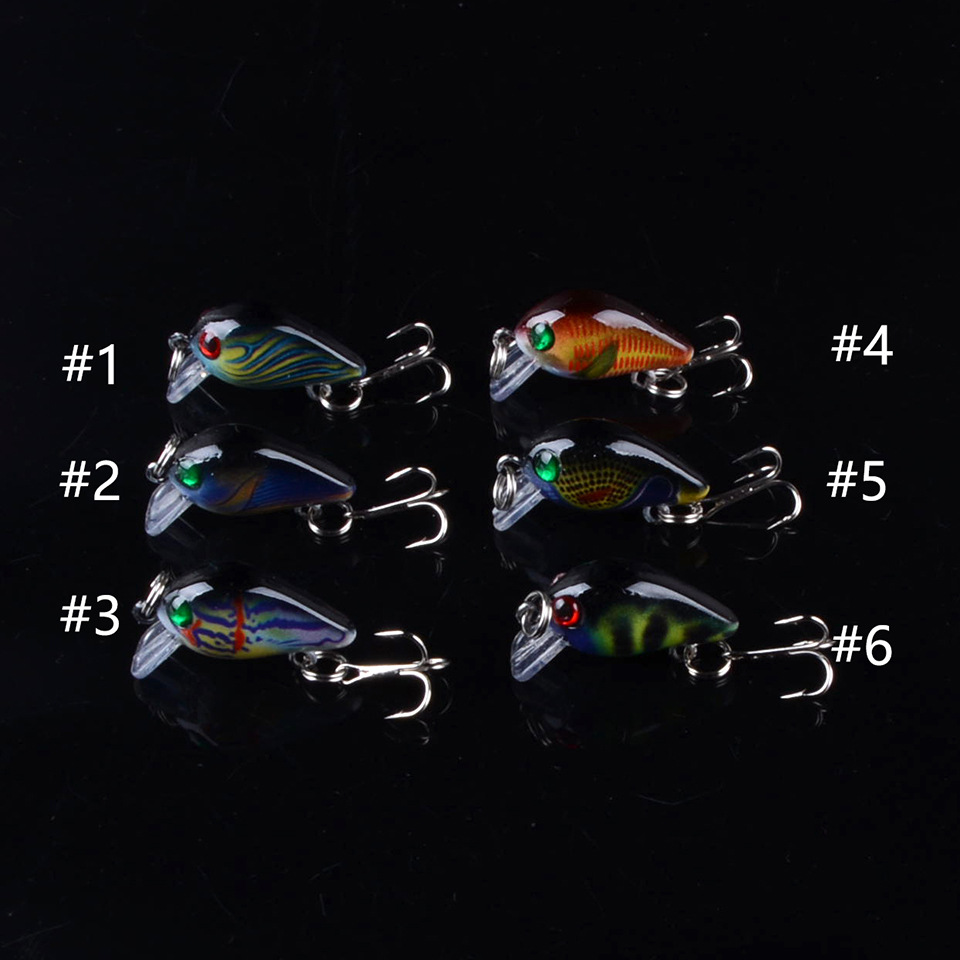 跨境貨源路亞餌 彩繪塗裝迷你搖滾小胖子2.6cm/1.2g 假餌仿生魚餌