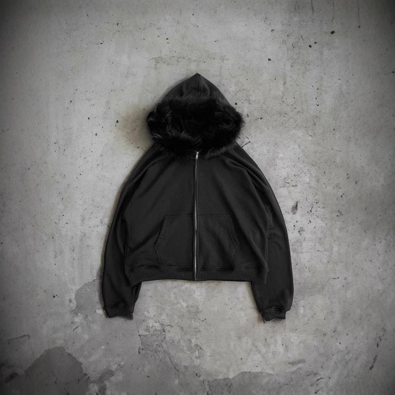 European and American Sweater European and American Fashion Trend Loose Cool Fur fleece-lined Winter Outdoor Ski Jacket