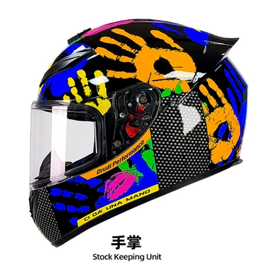 Motorcycle Safety Supplies — Aliexpress Cycling Helmet, Dropshipping - qk111-palm-flower-with-clear-lens-s