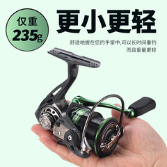 Komelon Spinning Wheel with Stainless Steel Bearing CNC Arm for Brackish and Fresh Water, Shallow Line Cup Micro Spinning Wheel