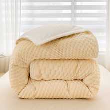 2025皇朝家私双面绒被子牛奶加厚保暖宿舍单人冬季棉被加绒羊加绒