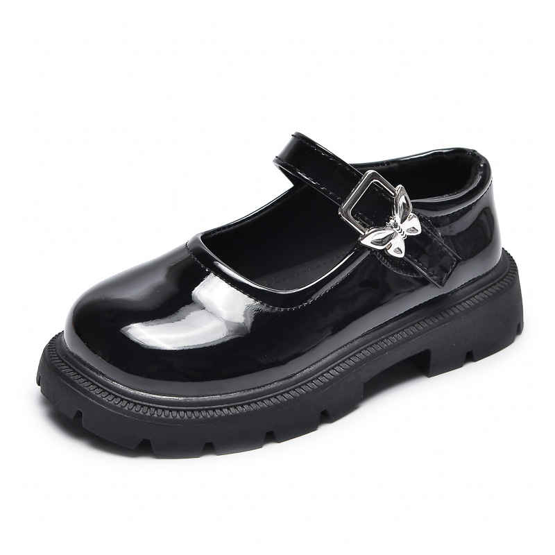 Zapatos de cuero para niñas Mary Jane zapatos individuales 2025 primavera y otoño nuevos zapatos de princesa de estilo británico zapatos de rendimiento para niños de suela blanda negra image 6