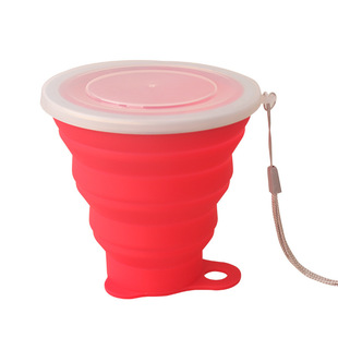 Outdoor sports convenient silicone folding Cup silicone folding water cup silicone folding kettle folding Cup