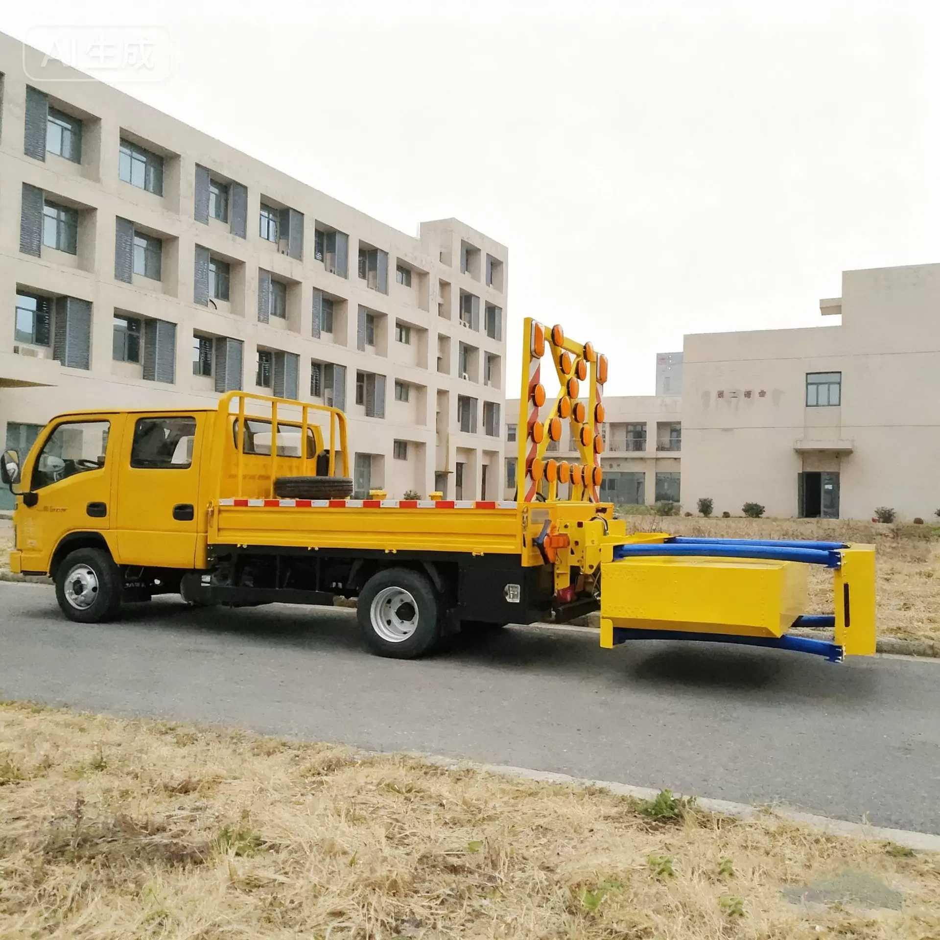 蓝牌双排座70K防撞缓冲车高速公路养护施工专用防撞车安全防护设