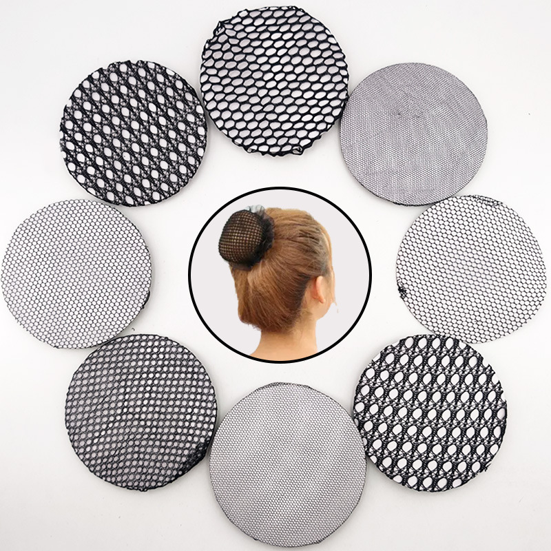 8 Pocket Cross-border Hot-selling Pullover Dance Bundle Hair Style Fisheye Mesh Diamond Lace Hollow Hair Net