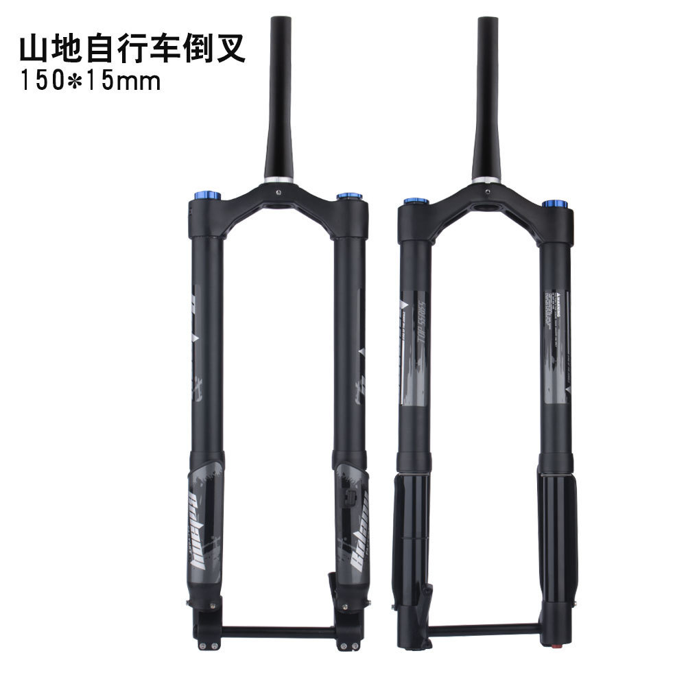 Bolany bicicleta de montaña inversa tenedor amortiguación amortiguador de ajuste tenedor DH downhill frente tenedor barril eje 150*15mm