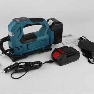 Cross-Border Foreign Trade Popular 21V Air Pump Dual Power Supply 12V Car Air Pump Digital Display High Efficiency Milotech Foot