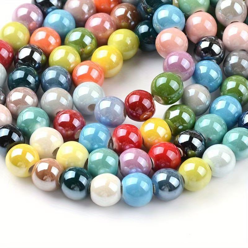 Ceramic Beads Taobao Jd.Com Hot Selling Electroplated Loose Beads Round Beads Jewelry Accessories Trendyy Style Factory Direct Sales Ceramic Beads Taobao Jd.Com Hot Selling Electroplated Loose Beads Round Beads Jewelry Accessories Trendyy Style Factory Direct Sales
