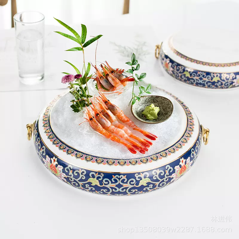 接定制创意菜盘酒店后厨餐具陶瓷盘子点心盘冷菜盘后厨盘寿司盘