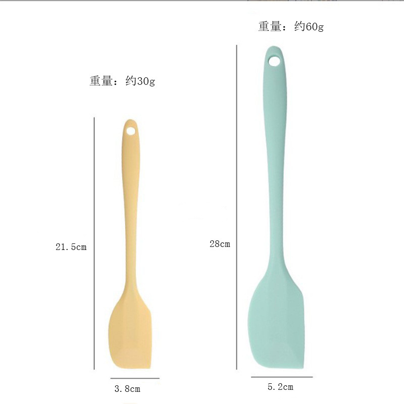 Large and Small Silicone Spatulas, Cake Cream Scrapers, Integrated Baking and Mixing Scraper Tools