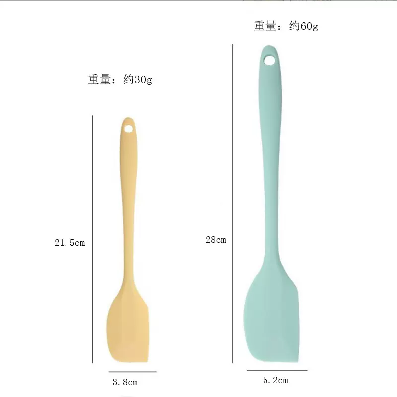 现货大小号一体式硅胶刮刀FDA耐高温奶油蛋糕抹刀烘焙工具批发