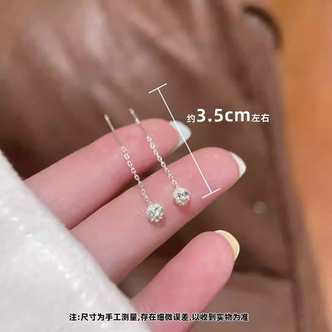 满天星闪钻球耳线