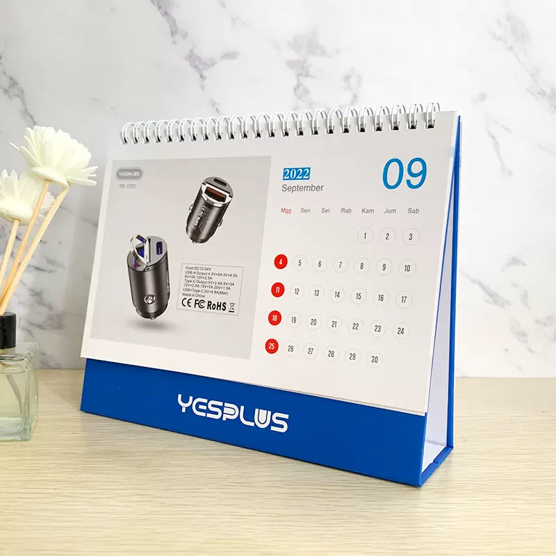 公司企业2023年烫金工艺台历定做创意简约时尚源头工厂定制挂历