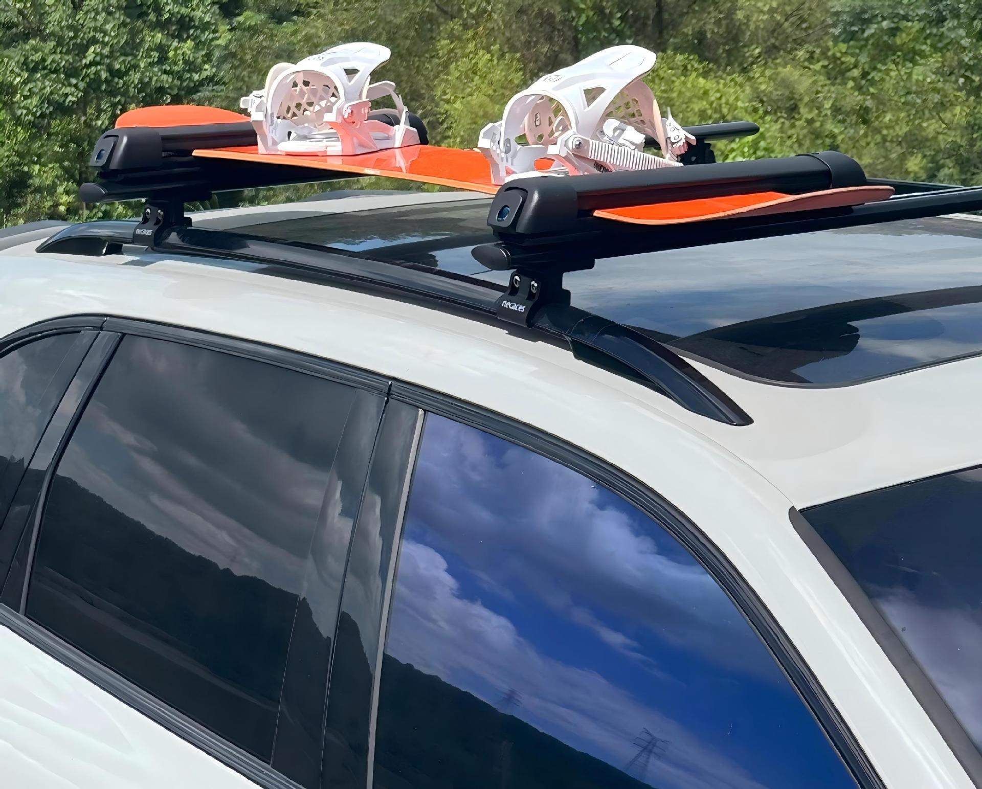 Aluminum alloy roof rack, multi-functional extension rack, universal crossbar for outdoor surfing, snowboarding, and fishing rod clamping