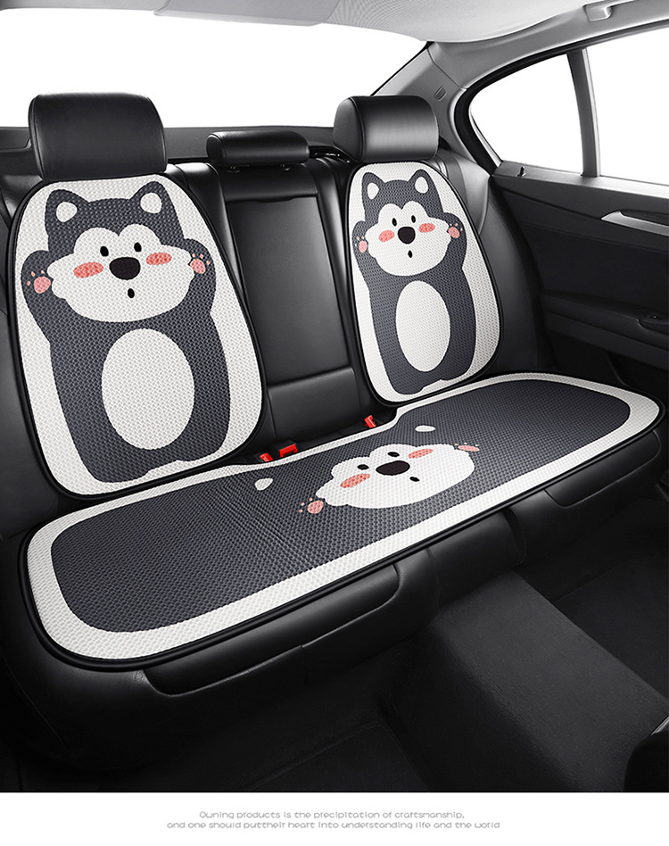 Car seat cushion four seasons universal seat cover simple cartoon half-bag seat cushion non-slip breathable rear single-piece seat cushion