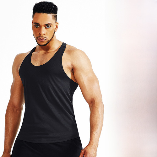Men's Fitness Tank Top Muscle Training Loose Letter Print Thin Workout Gym Aesthetic Casual Tank Top