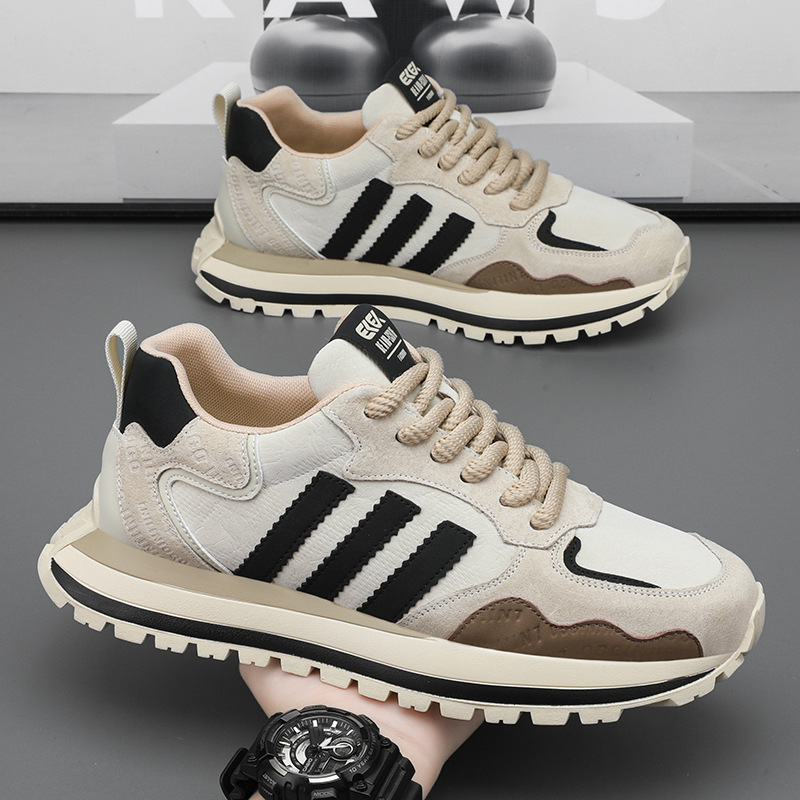 2025 nuevos zapatos de primavera para hombre moda todo fósforo cómodo tendencia casual suela gruesa retro zapatos deportivos para correr zapatos de papá