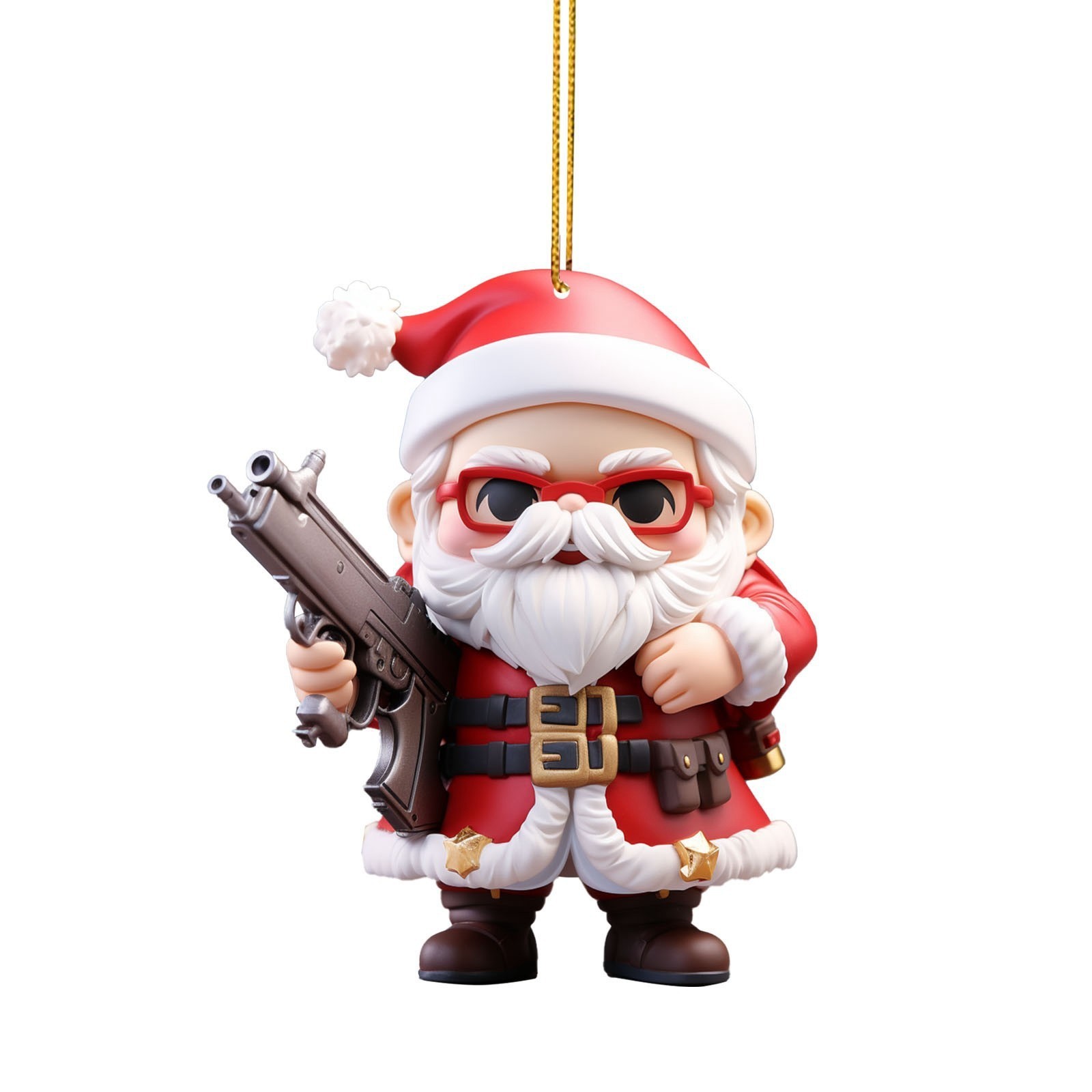 Navidad creativa nuevo estilo dominante Santa Claus colgante acrílico plano transfronterizo colgante espejo retrovisor de automóvil image 2