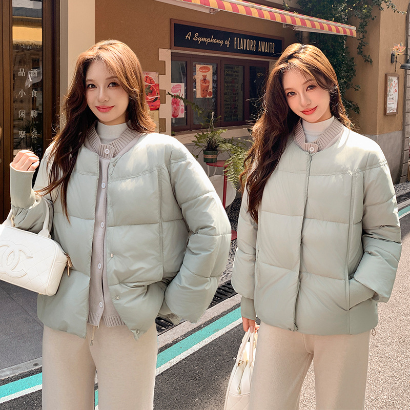 秋冬羽绒棉服女短款2025冬季新款时尚拼接棉衣小香风轻薄棉袄外套