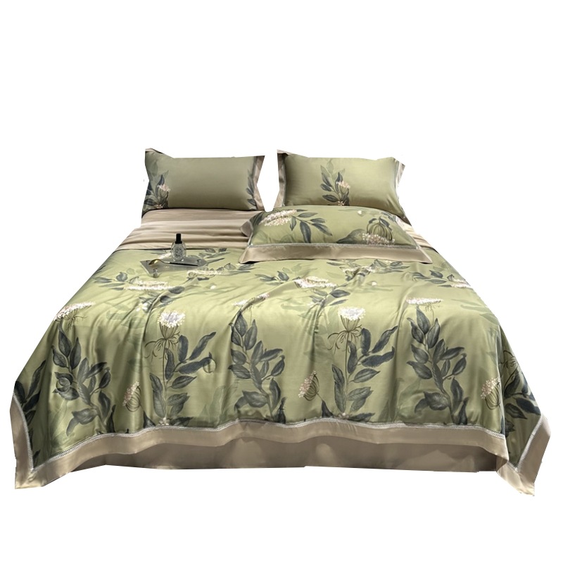 BB4C wholesale Class A double-sided Lenzing Tencel summer quilt air-conditioning quilt summer cooling quilt four-piece set summer naked sleeping ice