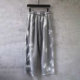 正确版本现货高品BL家新款涂鸦泥染油漆做旧刺绣休闲长裤男女同款