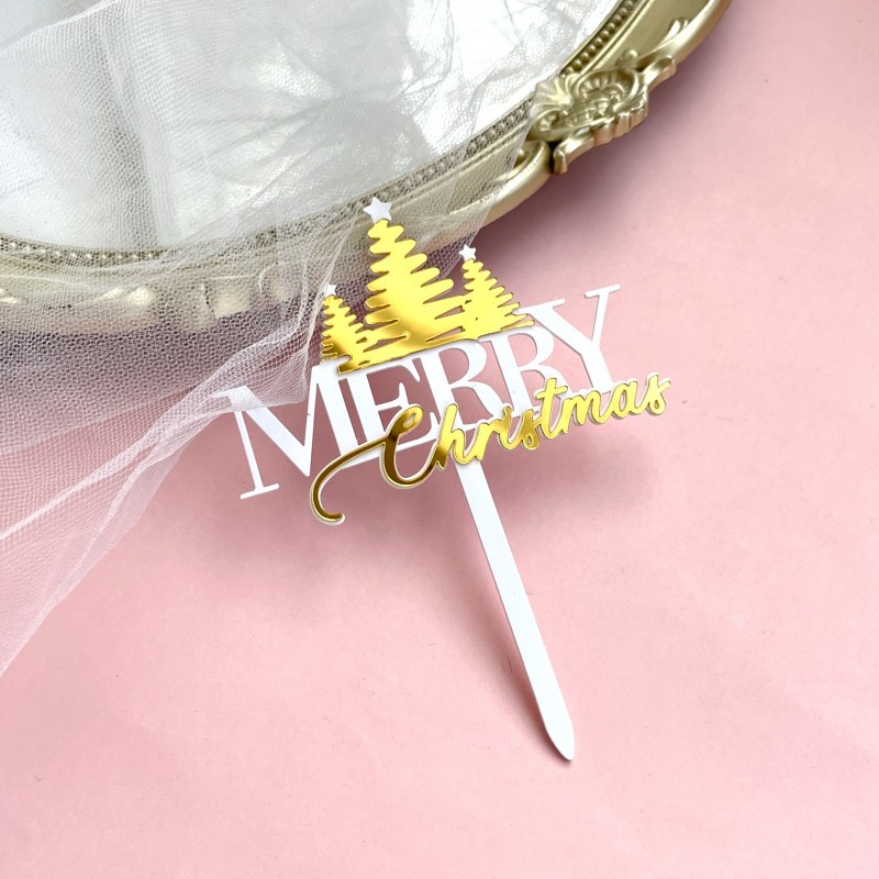 Christmas Cartoon Style Cute Letter Plastic Family Gathering Party Festival Cake Decorating Supplies display picture 1