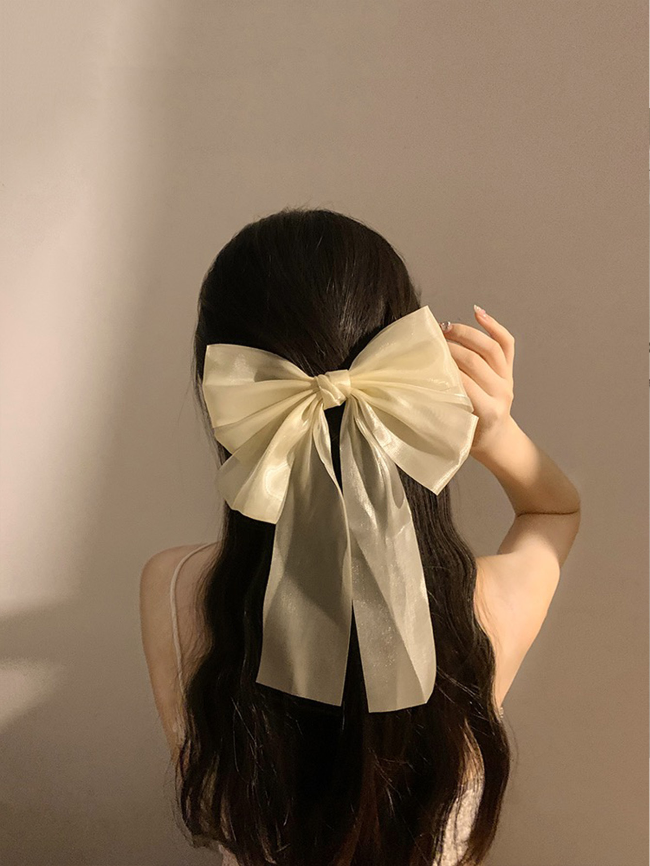 40g Weight Hair Clip Hair Accessories Type 1 Piece Quantity Daily Occasion Gauze Material Knot, Butterfly, Bow Knot Pattern Women's Gender Sweet Style Sweet Women's Knot Butterfly Bow Knot Gauze Hair Clip 13